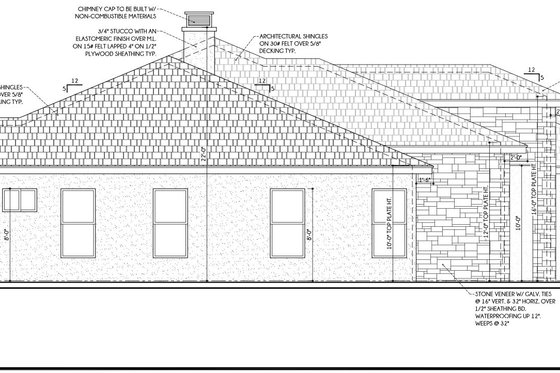 Exterior - Other Elevation for Modern House Plan #1110-21 - 4 bed, 3.5 bath