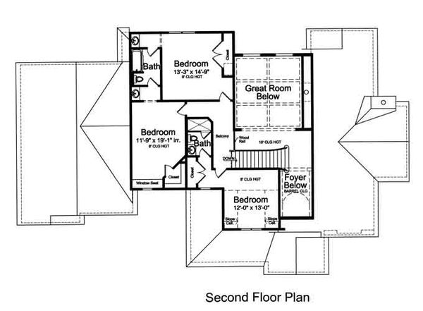 House Plan Design - European Floor Plan - Upper Floor Plan #46-485