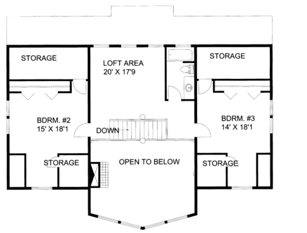 Bungalow Floor Plan - Upper Floor Plan #117-733