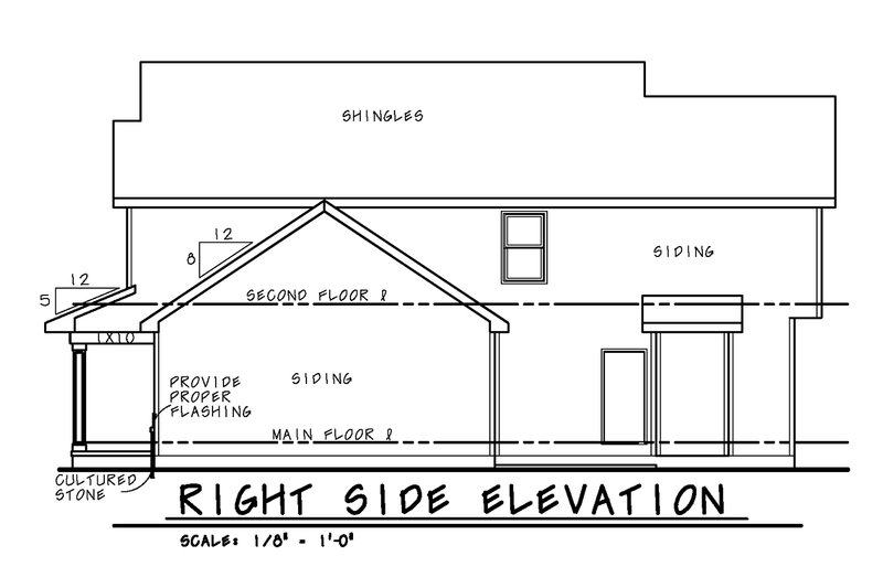Architectural House Design - Exterior - Other Elevation 1 for Craftsman House Plan #20-2189 - 3 bed, 3 bath