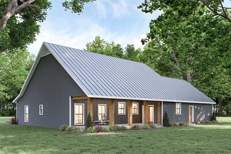 Dream House Plan - Exterior - Rear Elevation for Farmhouse House Plan #44-311 - 3 bed, 2 bath