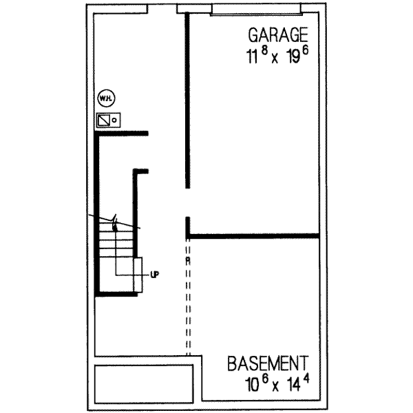 Colonial Floor Plan - Lower Floor Plan #72-476