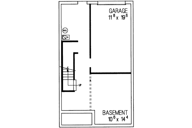 Home Plan - Floor Plan - Lower Floor for Colonial House Plan #72-476 - 3 bed, 2.5 bath