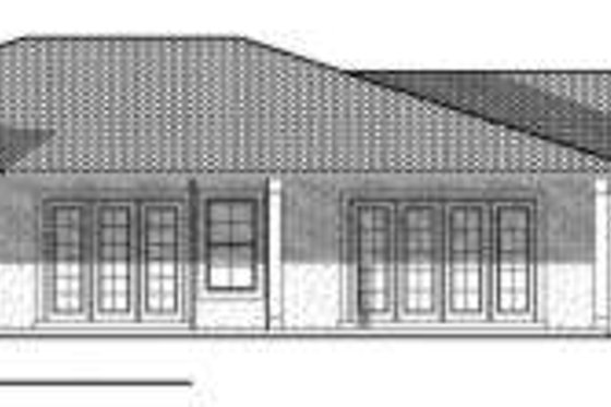 Exterior - Rear Elevation for Mediterranean House Plan #70-719 - 3 bed, 3.5 bath