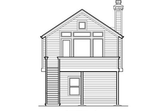 Exterior - Rear Elevation for Craftsman House Plan #48-312 - 3 bed, 2 bath