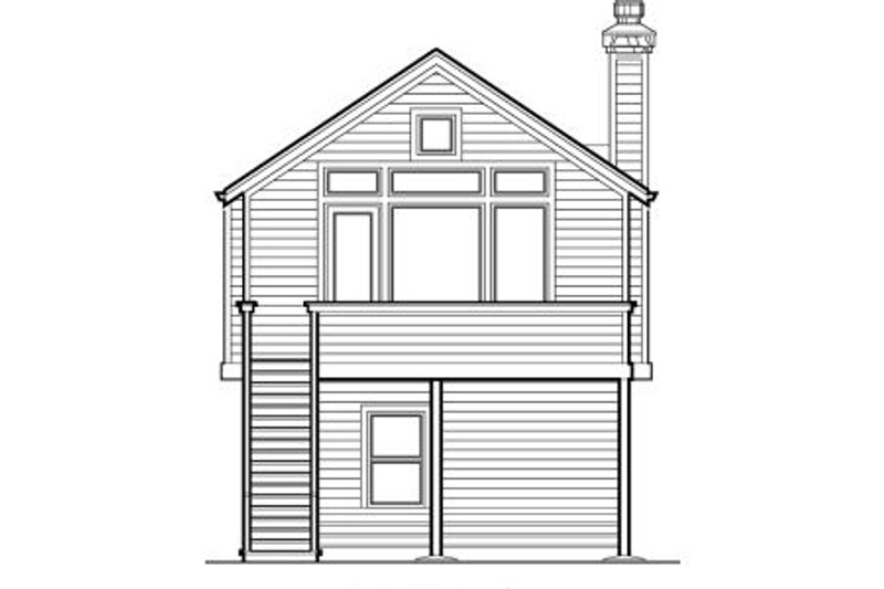 Home Plan - Exterior - Rear Elevation for Craftsman House Plan #48-312 - 3 bed, 2 bath