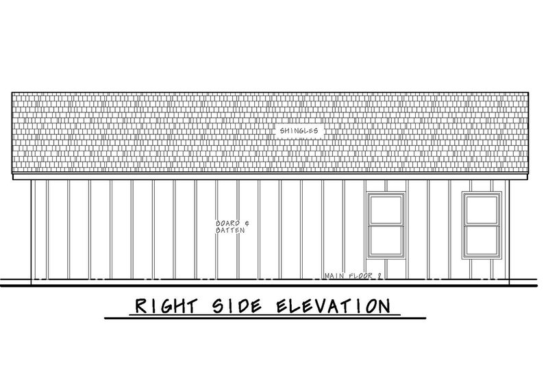 Dream House Plan - Exterior - Other Elevation 1 for Cabin House Plan #20-2654 - 1 bed, 1 bath