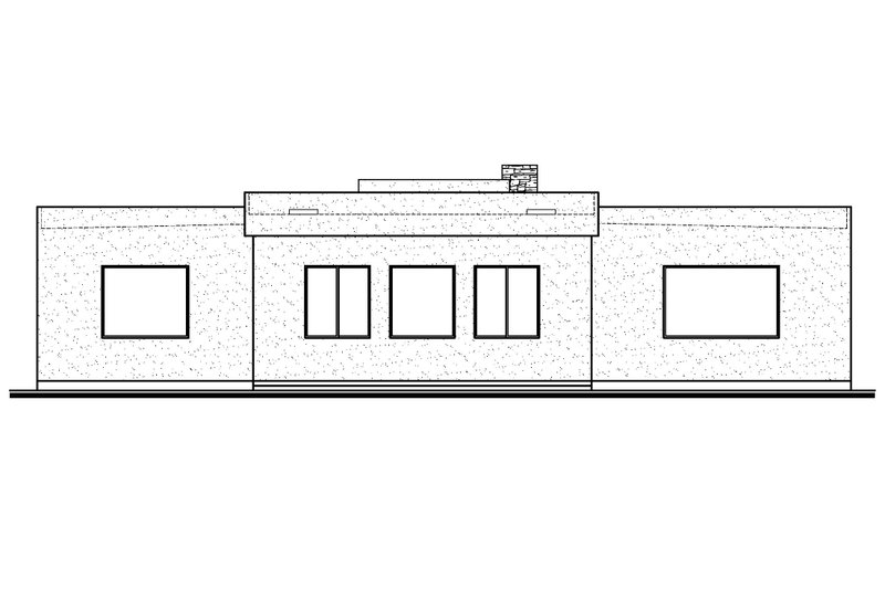 Dream House Plan - Exterior - Rear Elevation for Adobe / Southwestern House Plan #1073-32 - 3 bed, 2 bath