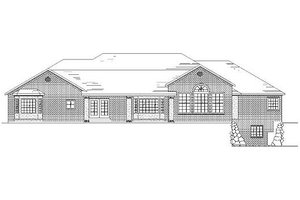 Exterior - Rear Elevation for Traditional House Plan #5-167 - 5 bed, 3.5 bath
