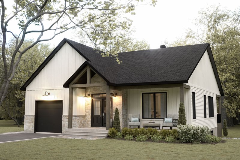 Farmhouse Style House Plan - 2 Beds 1 Baths 1398 Sq/Ft Plan #23-2835 Exterior