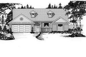 House Blueprint - Traditional Exterior - Front Elevation Plan #62-105