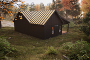 Cabin Style House Plan - 2 Beds 2 Baths 1055 Sq/Ft Plan #1116-27 Exterior 
