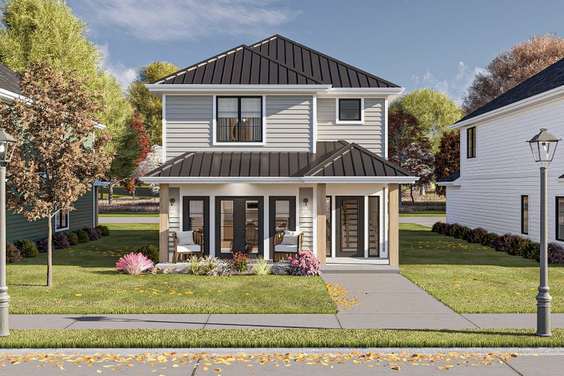 House Blueprint - Traditional Exterior - Front Elevation Plan #455-365