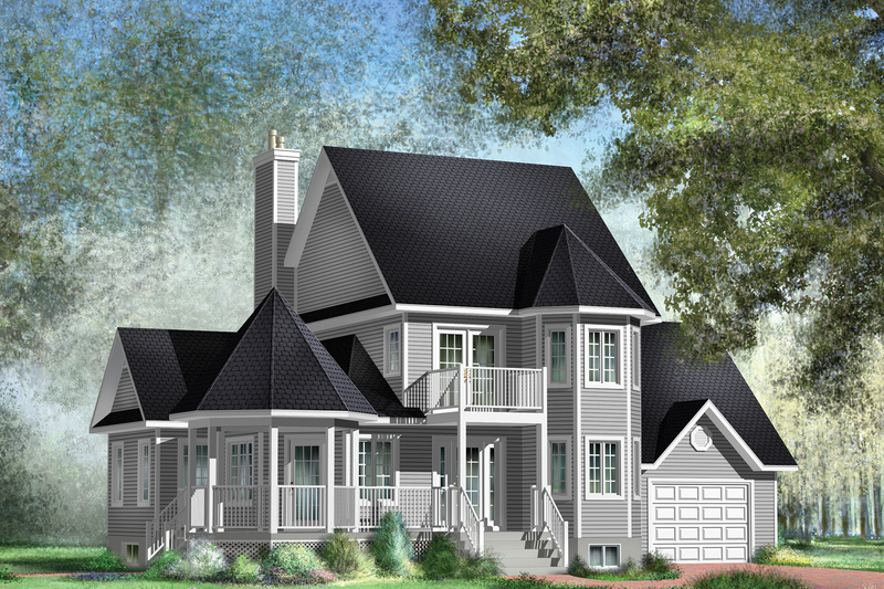 Victorian Style House Plan - 3 Beds 2 Baths 1906 Sq/Ft Plan #25-4742
