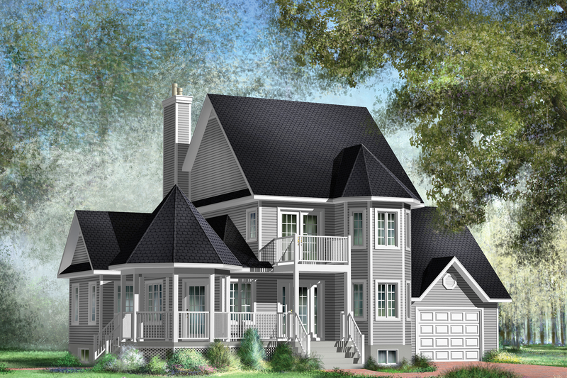 Dream House Plan - Victorian Exterior - Front Elevation Plan #25-4742