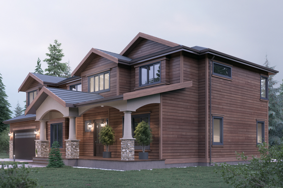 Exterior - Other Elevation for Traditional House Plan #1066-68 - 4 bed, 3 bath