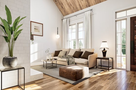 Interior - Family Room 1 for Traditional House Plan #54-629 - 3 bed, 2 bath