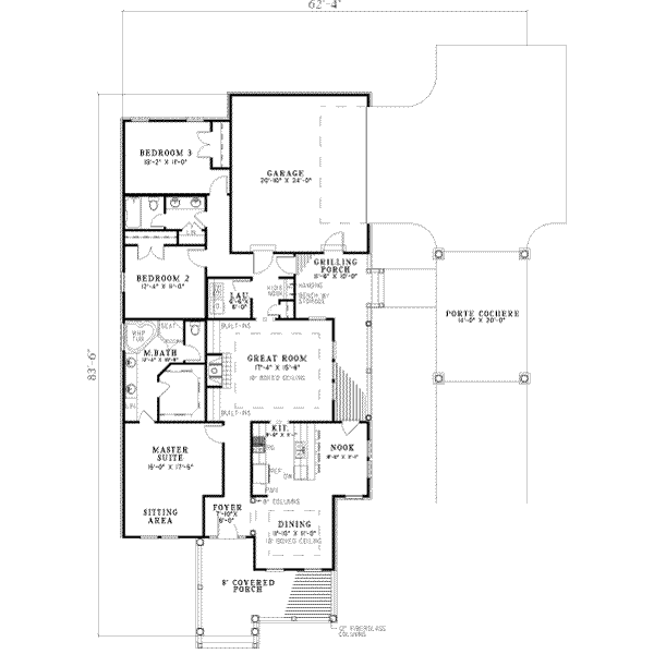 Southern Floor Plan - Main Floor Plan #17-2110