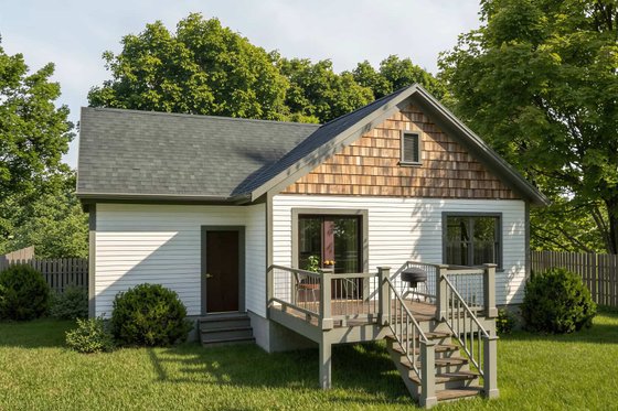 Exterior - Rear Elevation 1 for Cottage House Plan #79-132 - 3 bed, 2 bath