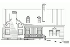 Exterior - Rear Elevation for Colonial House Plan #137-101 - 4 bed, 4.5 bath