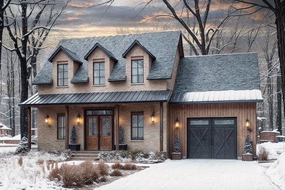 Exterior - Front Elevation 3 for Classical House Plan #23-2864 - 3 bed, 2.5 bath