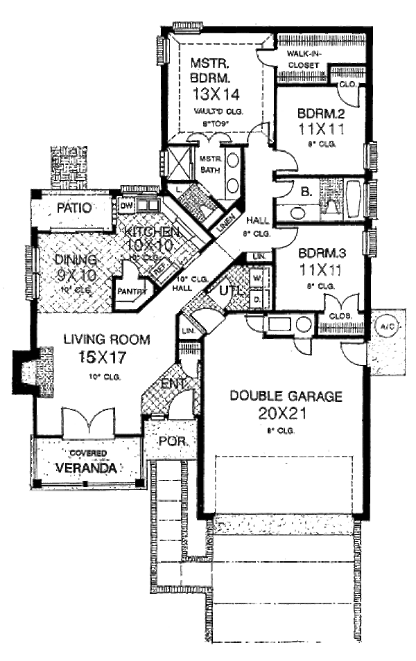 Country Floor Plan - Main Floor Plan #310-751