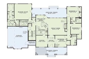 Country style houseplan farmhouse design floor plan