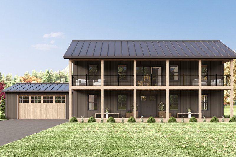 Dream House Plan - Exterior - Front Elevation 7 for Barndominium House Plan #1064-338 - 4 bed, 2.5 bath