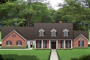 Country Exterior - Front Elevation Plan #84-432