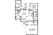 European Style House Plan - 4 Beds 3 Baths 2651 Sq/Ft Plan #15-287 