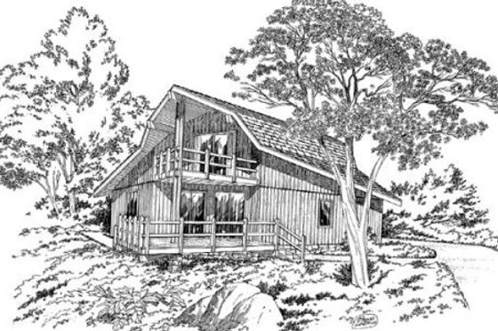 Exterior - Front Elevation for Craftsman House Plan #312-763 - 2 bed, 2 bath