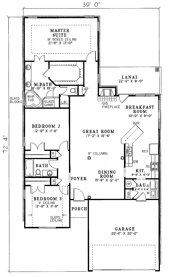 Traditional Floor Plan - Main Floor Plan #17-102