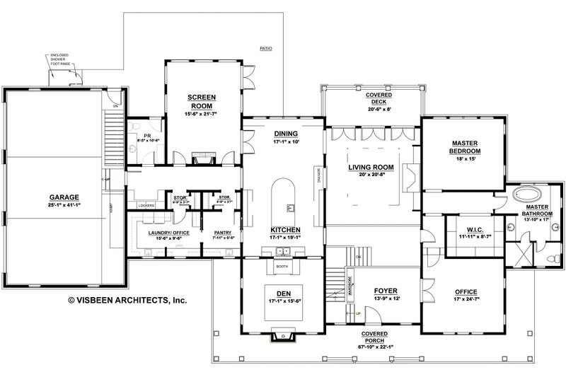 Architectural House Design - Floor Plan - Main Floor for Country House Plan #928-276 - 4 bed, 4.5 bath