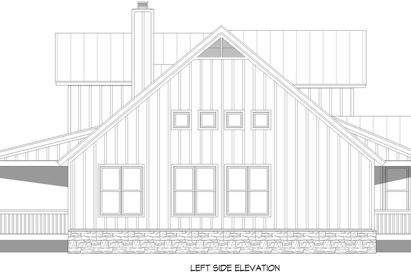 Dream House Plan - Exterior - Other Elevation 1 for Prairie House Plan #932-1174 - 3 bed, 2.5 bath
