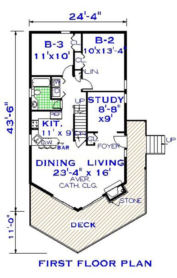 Architectural House Design - European Floor Plan - Main Floor Plan #3-339