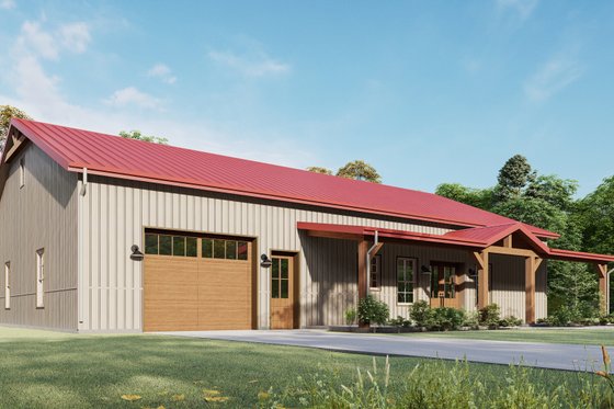 Exterior - Other Elevation 6 for Barndominium House Plan #1092-32 - 3 bed, 2 bath