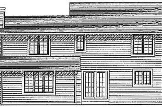 Exterior - Rear Elevation for Traditional House Plan #70-178 - 3 bed, 2.5 bath