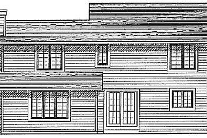 Dream House Plan - Exterior - Rear Elevation for Traditional House Plan #70-178 - 3 bed, 2.5 bath