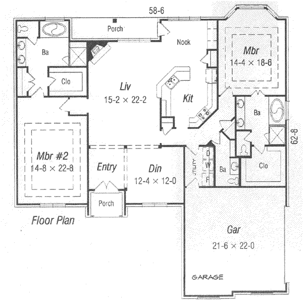 European Floor Plan - Main Floor Plan #329-148