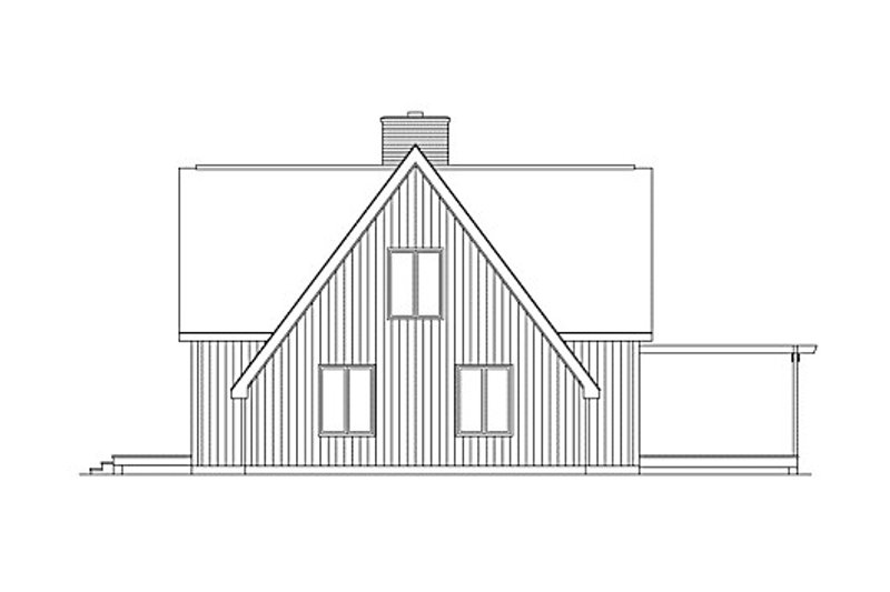 Home Plan - Exterior - Rear Elevation for Modern House Plan #57-161 - 3 bed, 2 bath