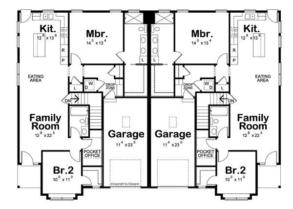 Farmhouse Floor Plan - Main Floor Plan #20-2596