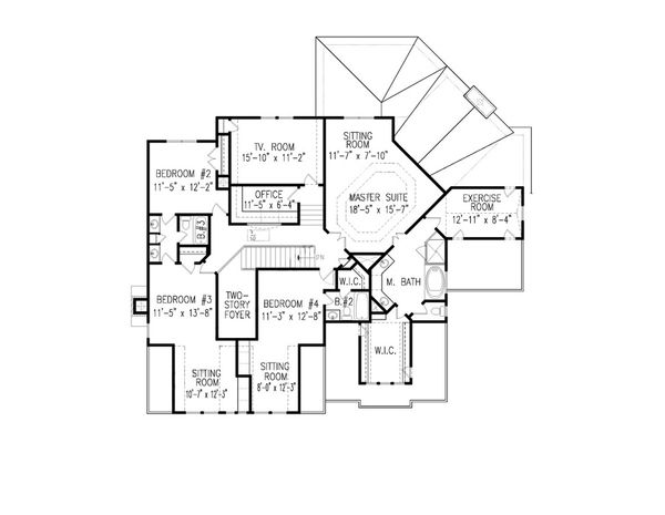 Home Plan - Farmhouse Floor Plan - Upper Floor Plan #54-407