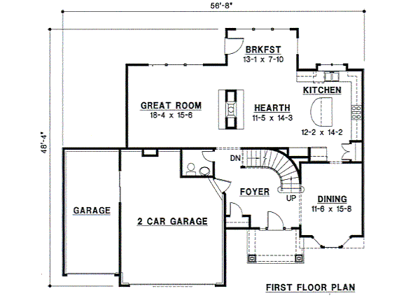 European Floor Plan - Main Floor Plan #67-691
