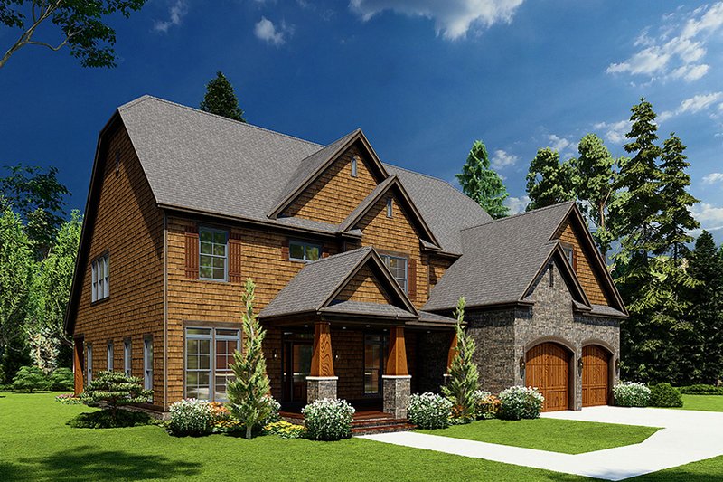 House Blueprint - Exterior - Other Elevation 1 for Craftsman House Plan #923-230 - 3 bed, 3.5 bath