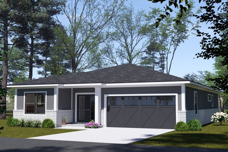 House Blueprint - Exterior - Other Elevation 1 for Modern House Plan #513-2372 - 3 bed, 2 bath