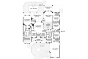 Mediterranean Style House Plan - 5 Beds 4.5 Baths 4355 Sq/Ft Plan #420-121 