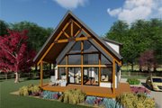 Cabin Style House Plan - 2 Beds 2 Baths 1011 Sq/Ft Plan #126-181 
