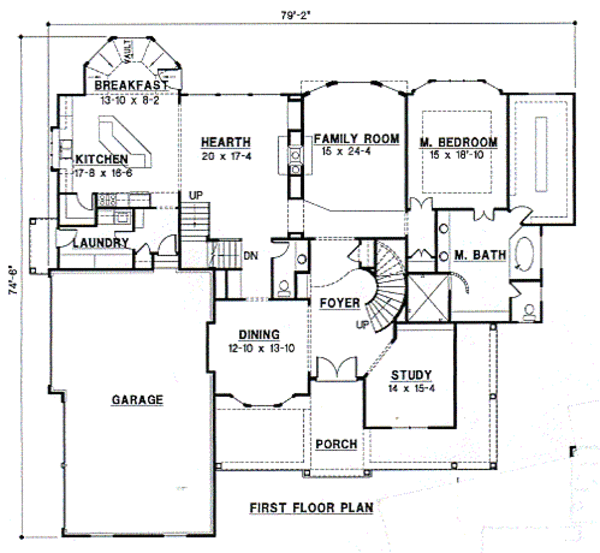 Traditional Floor Plan - Main Floor Plan #67-461