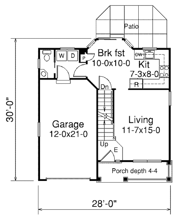 Traditional Floor Plan - Main Floor Plan #57-353