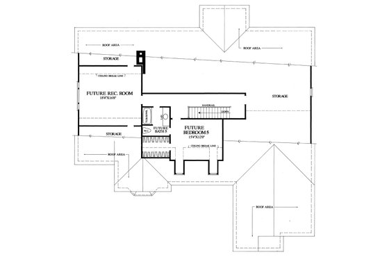 Floor Plan - Upper Floor for Country House Plan #137-274 - 4 bed, 3 bath